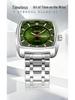 Oufanni Waterproof Men's Steel Band Quartz Watch with Luminous Dial and Double Calendar