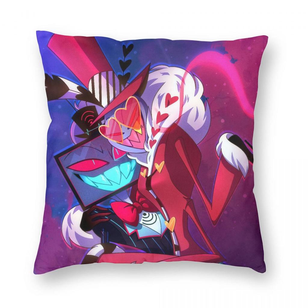 Hazbins Hotels Vox Kissenbezug Druck Polyester Kissenbezug Dekoration Kissenbezug Abdeckung Zuhause Quadratisch 45X45cm