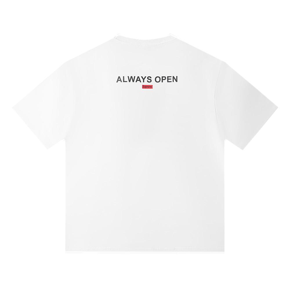 E2016 Supreme 2025 Summer New High Quality Cotton Round Neck Loose Large Size Men's and Women's T-shirt Couple T-shirt