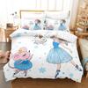 3D Balet Girl Povlečení Cartoon Girl Taneční přikrývka a polštář 2/3ks AU140 * 210 Jedno/Dvoulůžko Sváteční dárek Dívka Pokoj Měkký bytový textil