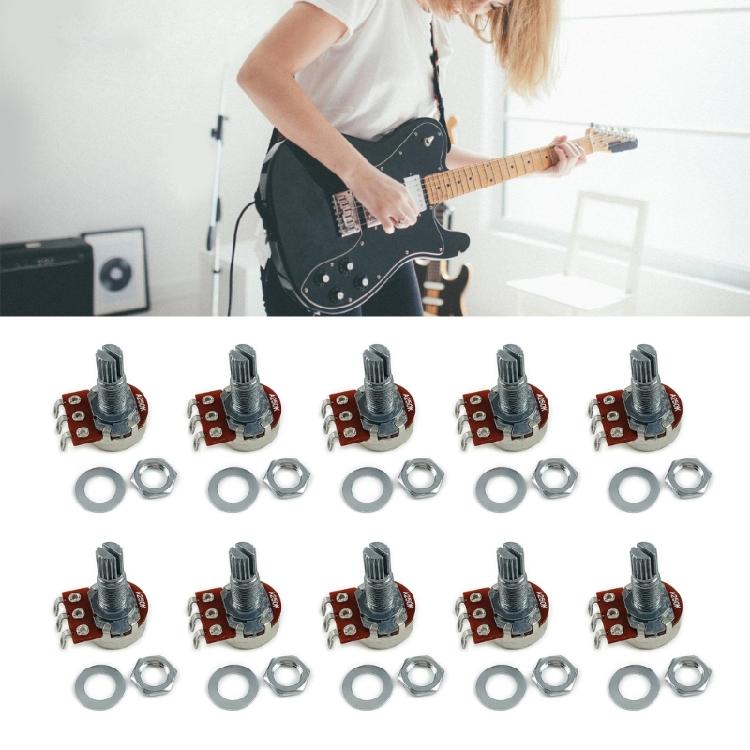 10PCS/Pack A500K/B500K/A250K/B250K 18mm Potentiometers Suitable for Audios Control In Guitars and Bass Instruments