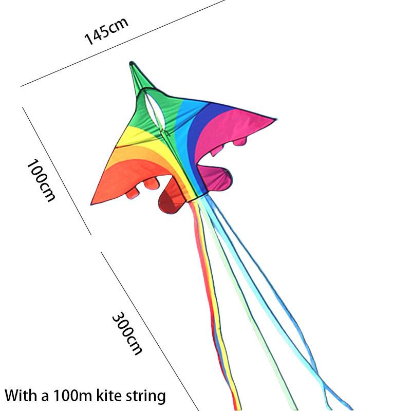 Kolorowy Tęczowy Trójkątny Kreskówkowy Dziecięcy Latawiec Z Długim Ogonem Dobry Do Latania Łatwy