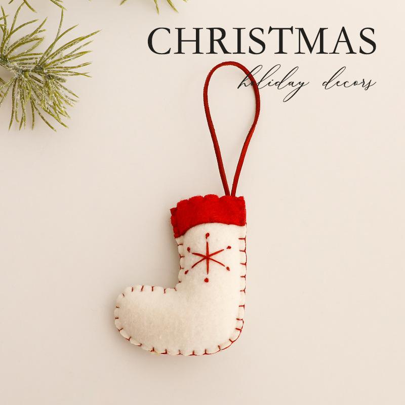 3 Pcs/set, Christmas Tree Decoration, Scene Arrangement, Snowman Figurine Pendant, Cane Christmas Socks, Pentagram Pendant, Party Decoration Supplie