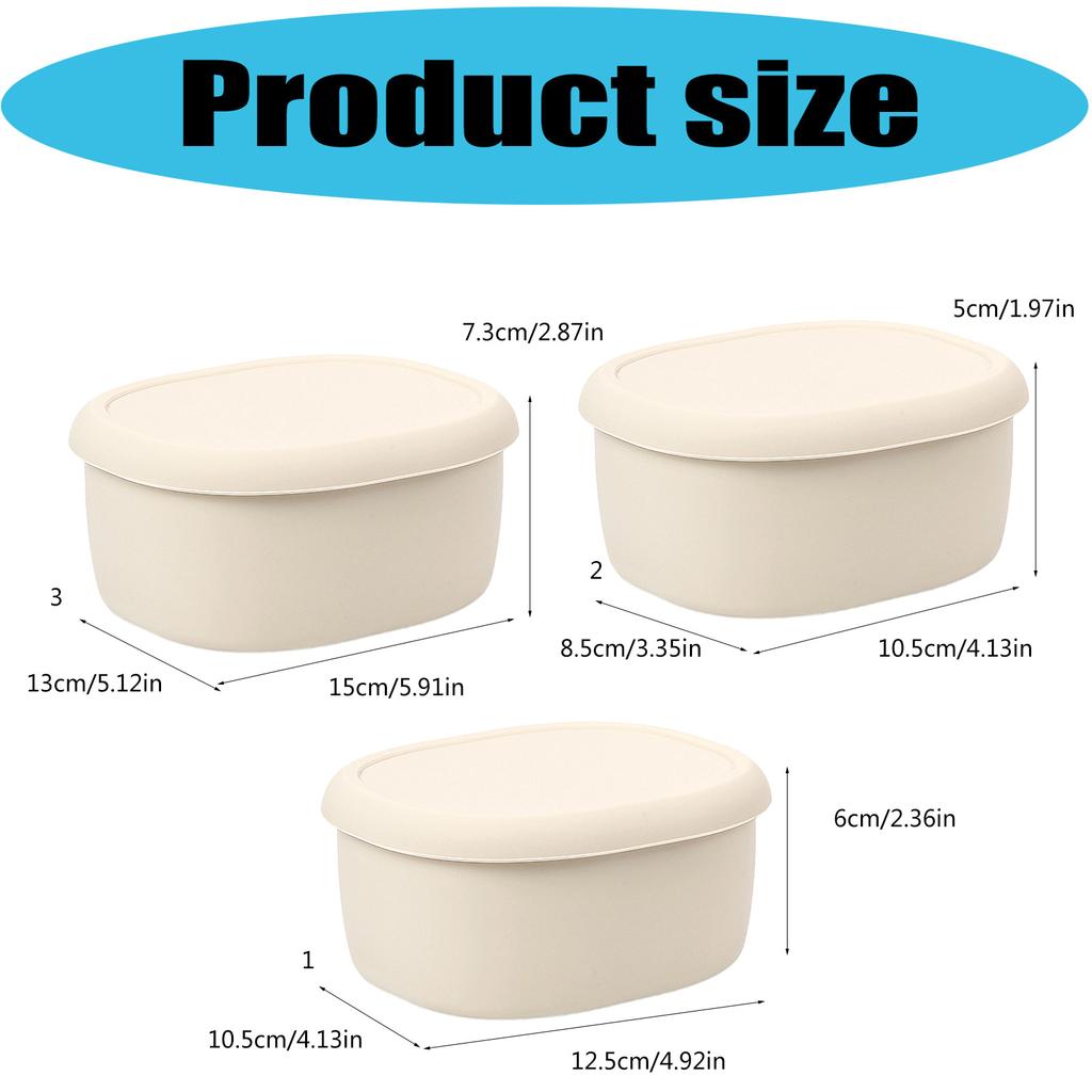 Portable Silicone Bentos Box Microwave Safe Easy To Carry Leak Proof For Commuting Student And Office Worker
