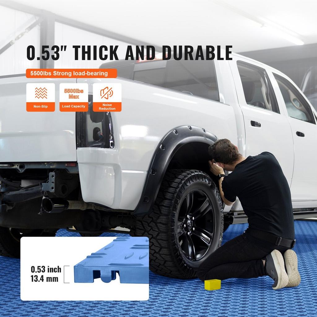 Garage Tiles Interlocking, 12 x 12 x 0.53 inch 25 Pack Garage Floor Covering Tiles, Non-Slip Double-Sided Texture Garage Flooring Tiles, for Garages,