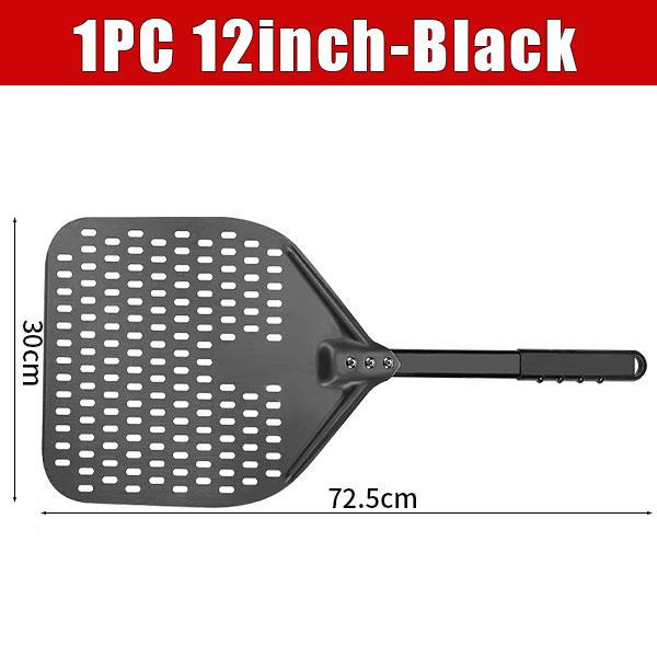 7/9/12inch Perforated Aluminum Metal Pizza Turning Peel Professional Pizza Spatula Paddle for Homemade Pizza Oven Accessories