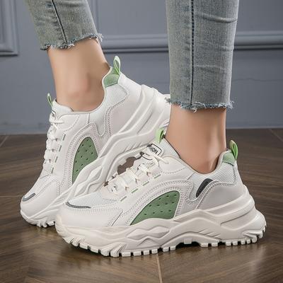 2024 Damen-Frühlings-Daddy-Turnschuhe, große Damenschuhe, Plateau-Freizeitschuhe, höhenvergrößernde Laufschuhe