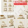 2D Flat Printing  2pcs Curated Shelf Popular Curtains Versatile Durable Polyester Curtains Outdoor Decorations for