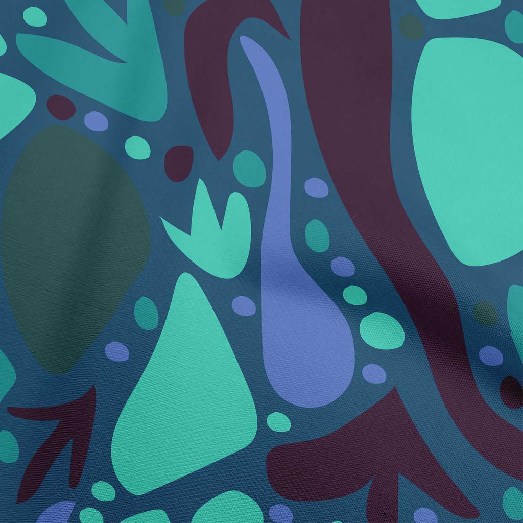 oneOone Țesătură Verde Cotton Flex cu Model Geometric Abstract Floral Pentru Cusut Țesătură Imprimată pentru Artizanat La Metru 40 Inch