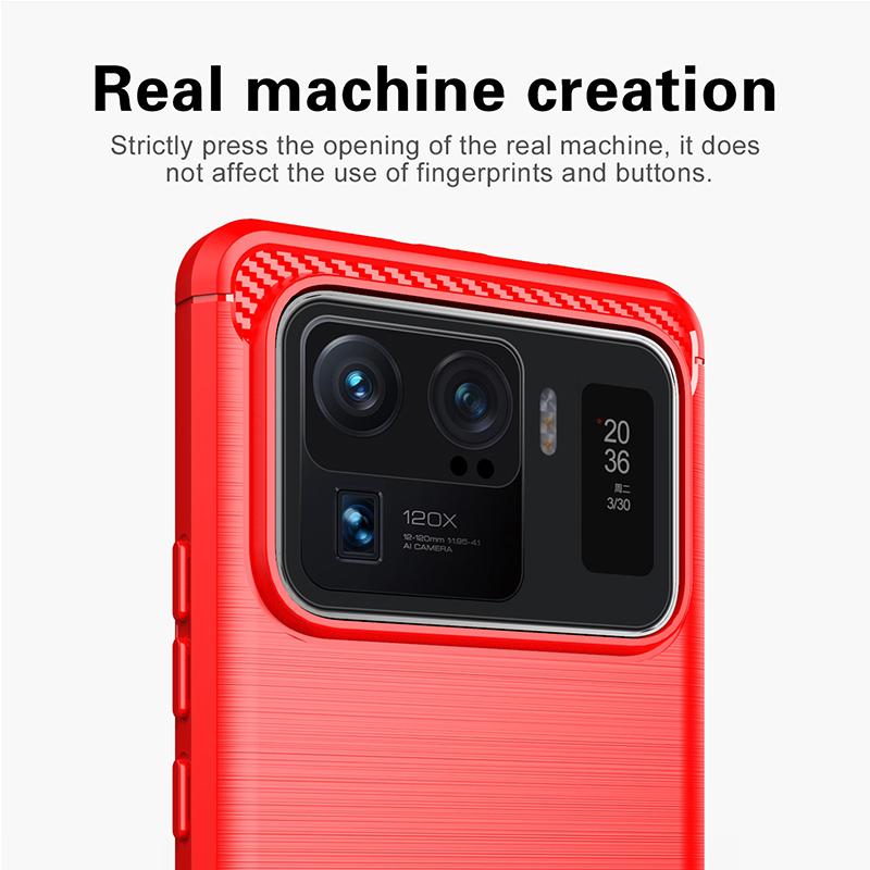 For Xiaomi Mi 11 Ultra Case Cover Shockproof Bumper Soft Silicone Slim Carbon Fiber Phone Cover For Xiaomi Mi 11 12 Ultra Case