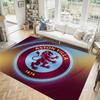 Aston Villa Football Design Crystal Velvet Carpet Cozy Non?Slip Printed Rug For Bedroom Living Room Entrance
