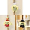 Plush Star Shape Keychain With Embroidered Details For Girls And Backpack Decor