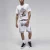 Jordan Sport Logo Graphic Print Ribbed Crew Neck Short Sleeve T-Shirt Men Tops White FN6016-100