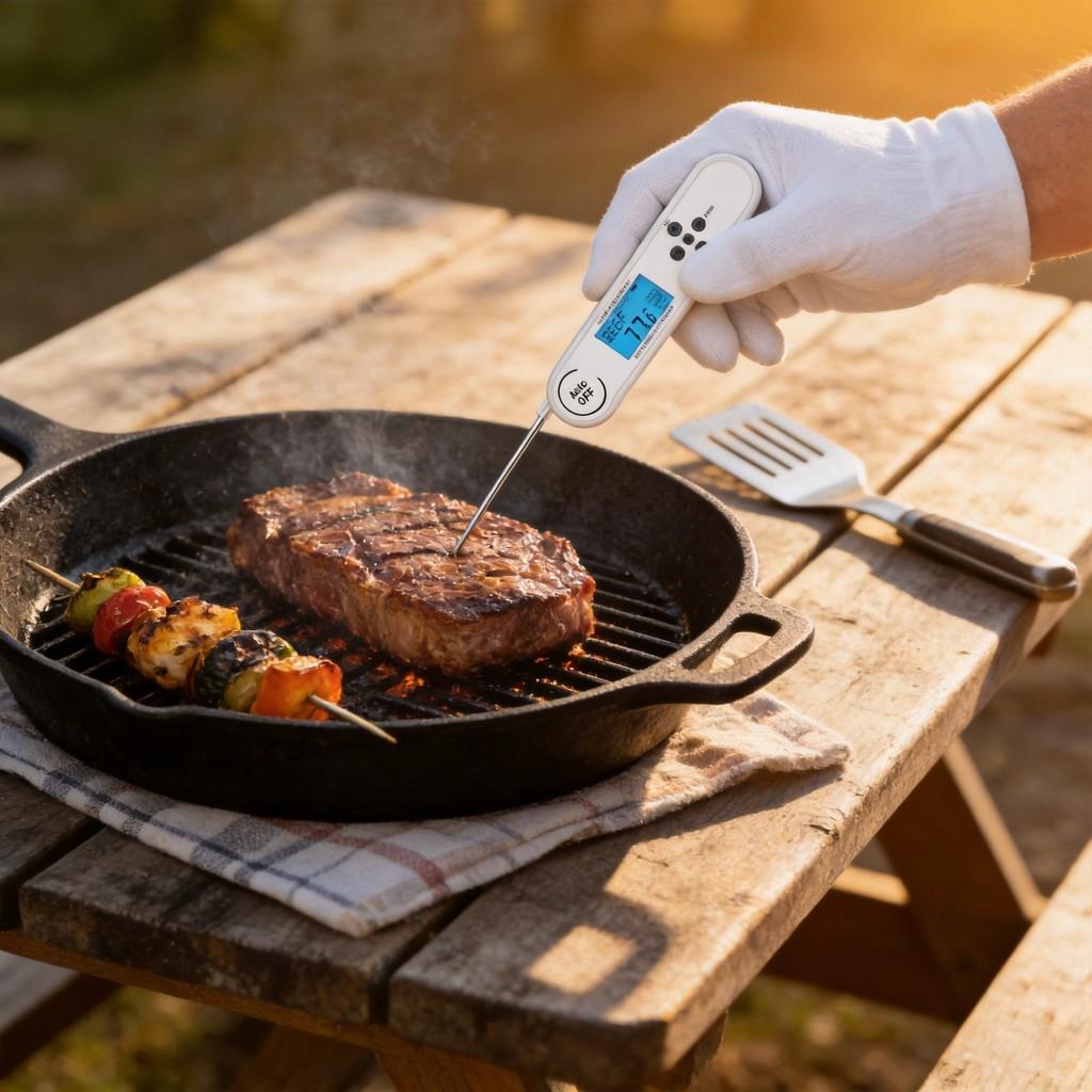 Digitales Lebensmittelthermometer mit Design für Grill- und Kochbegeisterte