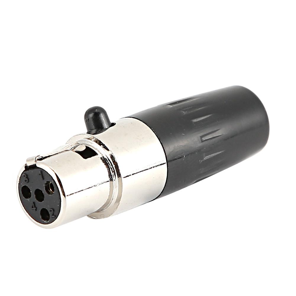 5pcs 4-Core Female Plug Mini XLR Audio Microphone Connector