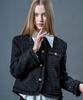 Citypopz [Cp] Sequin Romantic Stitch Tweed Jacket [Black] Kcl.