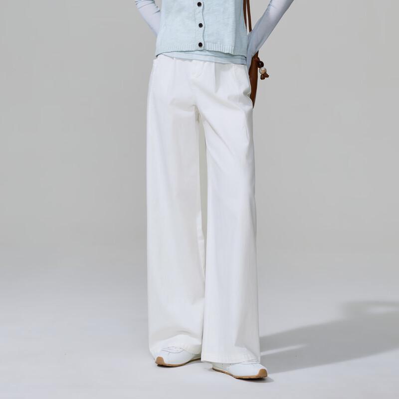 Ese-Y Women s Lyocell Cotton High-Waist Wide-Leg Pants 30