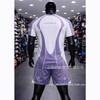 Mens Athletic Wrestling Short Sleeve T-Shirt Shorts Set Sportswear Lightweight Casual Training Outfit