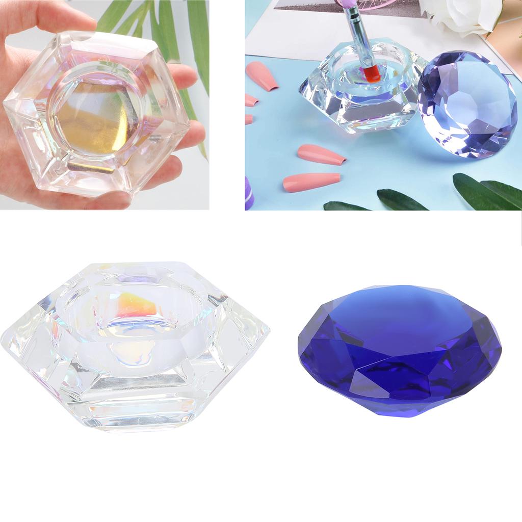 Nail Art Acrylic Liquid Powder Bowl Dish Portable Nail Liquid Cup Manicure Tool