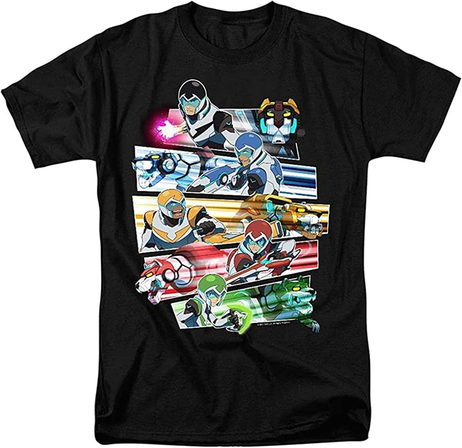 Men s Voltron Legendary Defenders Paladins T Shirt Black S чёрный