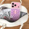 Leopard Print Invisible Ring Holder iPhone 16/15/17 Pro Max Drop-Proof Apple Case