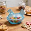 Chicken Shaped Dish Food Grade Plastic Candy Jar with Lid Sealed Dust-Proof Storage Container Home Organization Box