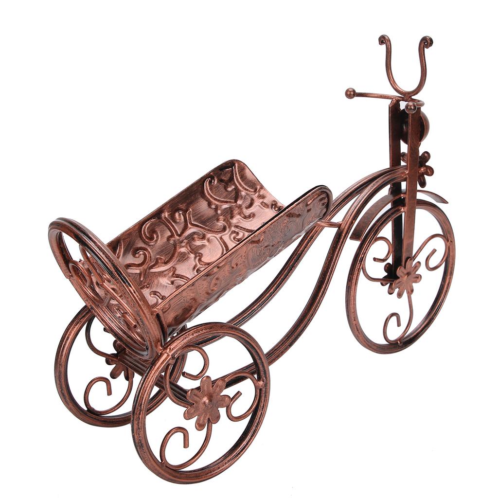 Eisen Weinflaschenhalter Dreiradform Weinflaschenregal Ständer für Bartheke HeimdekoBronze