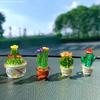 4 GAB. Mini Kaktusu Figūriņas Rotājumi Kaktusu Bonsai Dekors Skulptūras un Figūriņas Galda Rotājums Auto Mājas Dekors