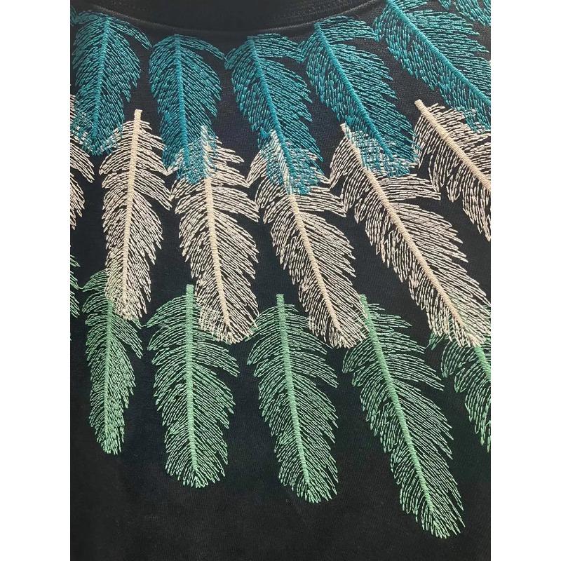 ROADVIBE Mens T-shirt O Neck Slim Fit Tops Embroidery Male Tees Shirts Short Quarter Sleeve New in Original Wholesale Kpop Basic Clothes