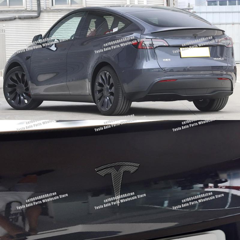 Tesla ABS Car Front Emblem Rear Trunk Emblem Stickes For Model 3 Mode Y logo replacement Front and Rear Decoration Accessories