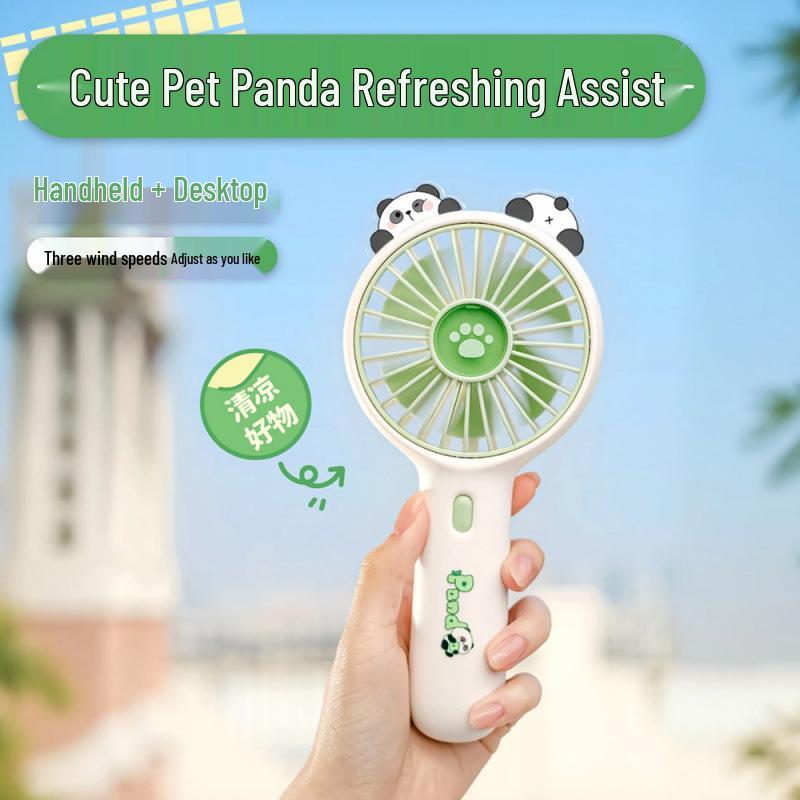 Green Panda USB Rechargeable Mini Desk Fan