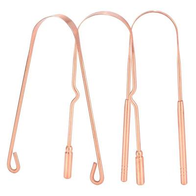 Purple Copper U-shaped Tongue Scraper Coating Brush - Oral Care Tool