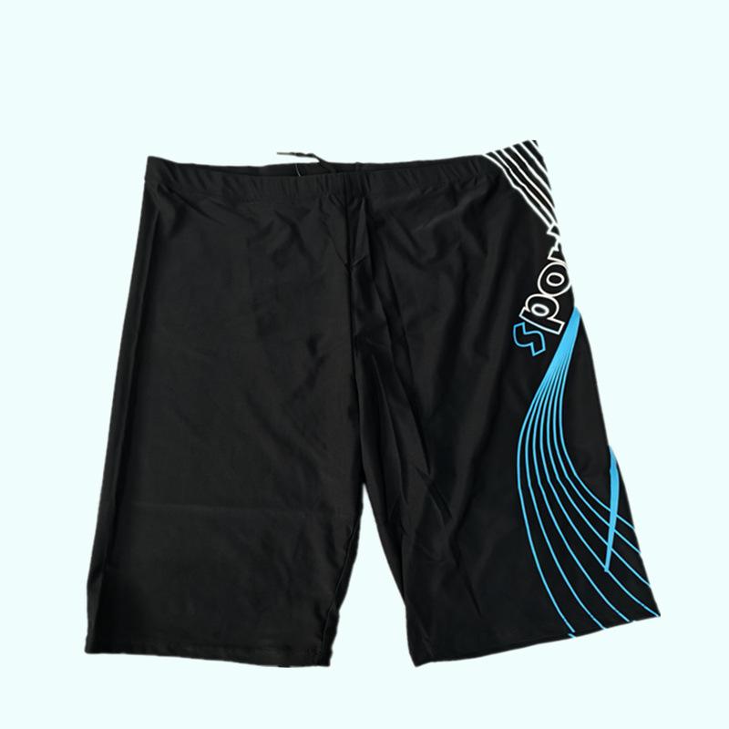 2025 Men's Plus Size Long Swim Trunks - Anti-Embarrassment, Simple Design