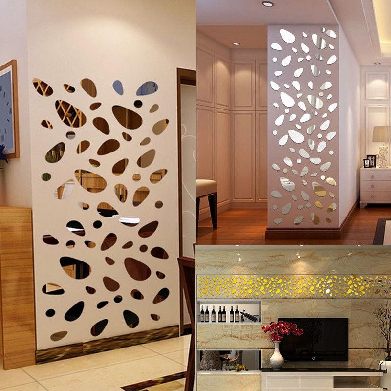 Set Luxos de 12 Autocolante de Perete din Vinil Oglindă pentru Decor Unic al Casei și Artă