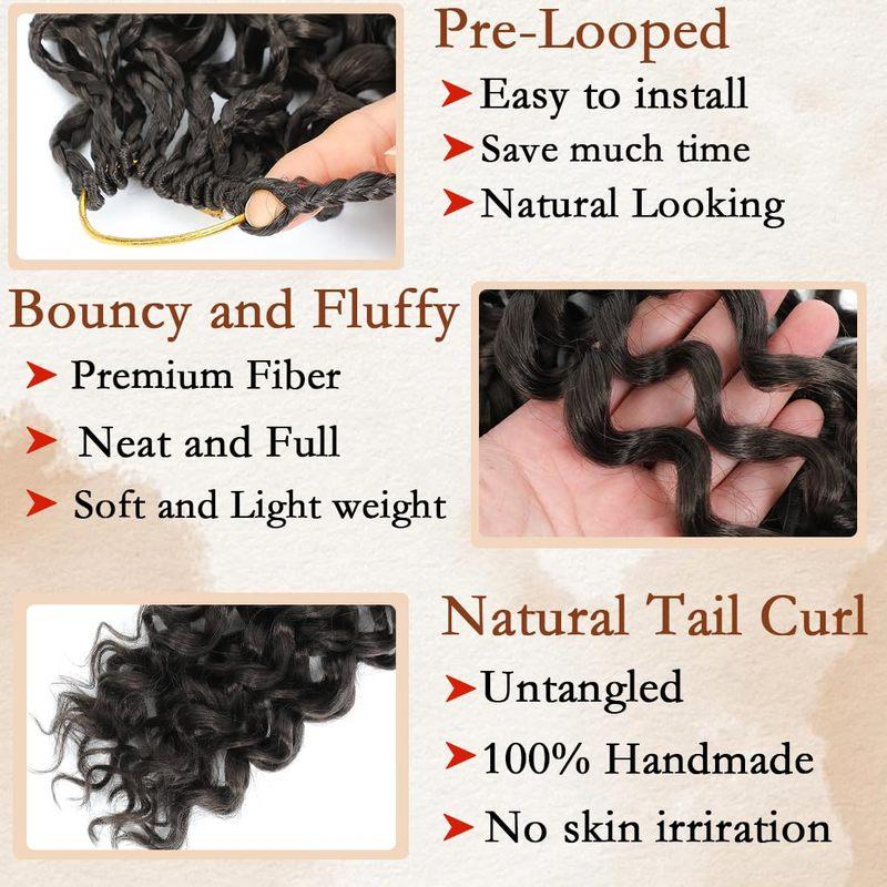 10”Gogo Curl Crochet Hair Short Curly Crochet Hair for Women Pre Looped Ocean Wave Crochet Hair Water Wave Crochet Braiding Hair
