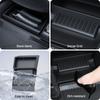YZ Für Tesla Model Y Aufgerüstete Aufbewahrungsbox unter dem Sitz Verbundener Organizer-Behälter mit Luftauslassabdeckung Innenraumzubehör
