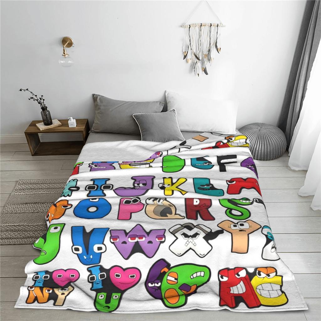 Coperta Copripiumino Alphabet Lore Pile Lettere Calda Coperta Plaid per Camera da Letto Divano Quilt per Camera da Letto