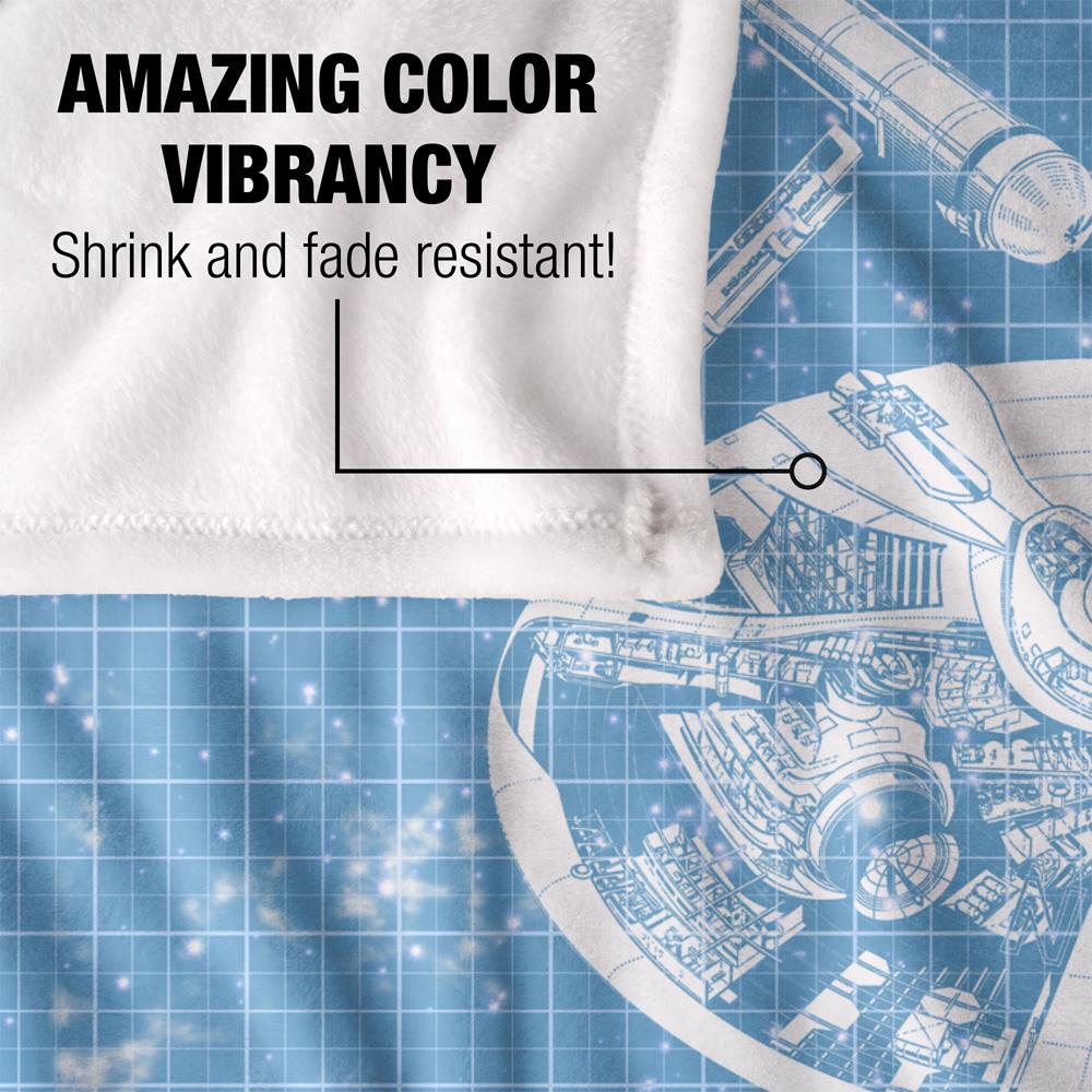 Star Trek Enterprise Silky Blueprint Supersoft Blanket