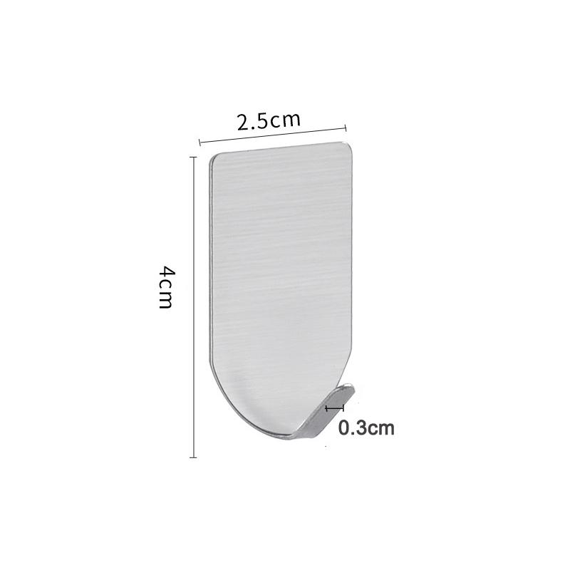 Self Adhesive Wall Hook Bathroom Kitchen Wall Door Hook Stainless Steel Hook Hanger Door Hanger Hook Holder Hat Key Towel Hooks