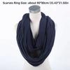 Soft Infinity Scarf Solid Color Loop Scarf Fashion Circle Scarf  for Women
