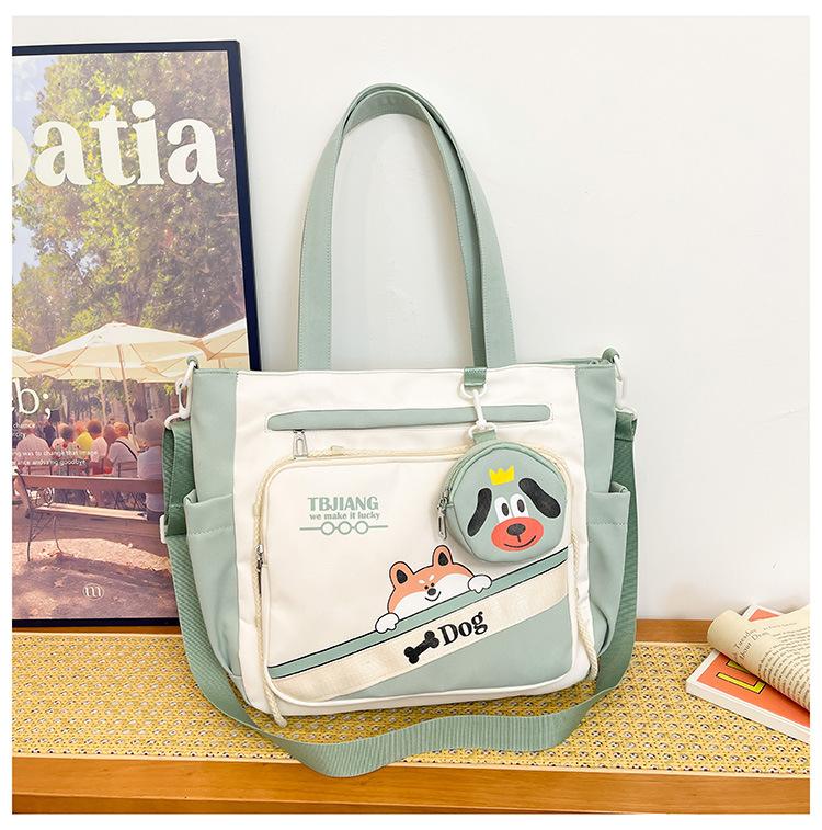 

Большая вместительная холщовая сумка, для учащихся средних школ и студентов колледжей, репетиторство, сумка-тоут, универсальная сумка через плечо, повседневная сумка-мессенджер для поездок на работу зелёный