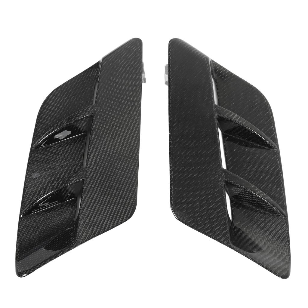 Engine Hood Bonnet Air Outlet Vent Cover Trim Carbon Fiber Replacement for Dodge Challenger SXT 2015‑2022