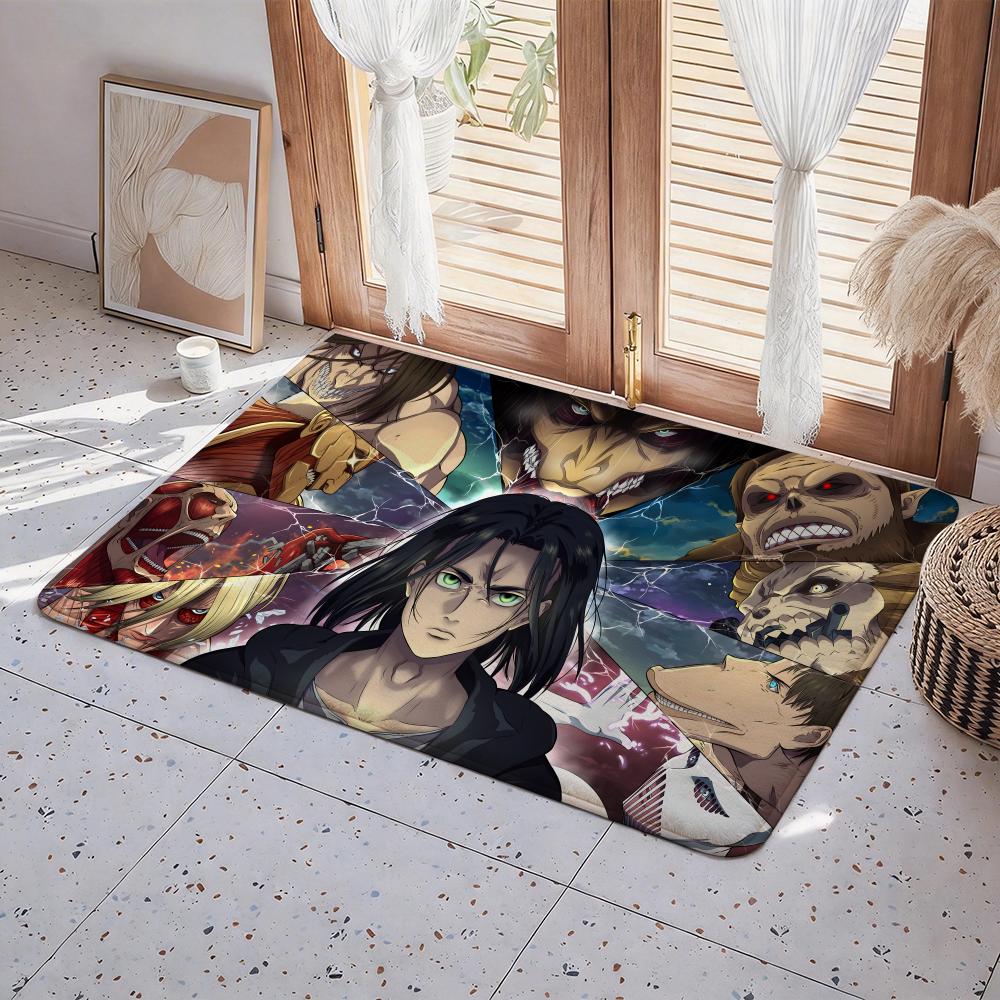 Anime Hot A Attack on Titan Floor Mat Eco Flannel Doormat Non Slip Odorless Indoor Floor Rug Soft Short Plush Home Mat
