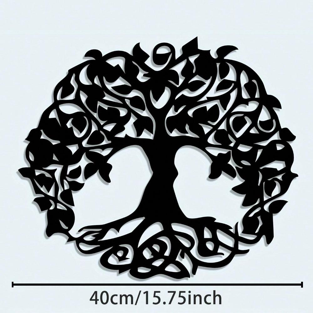 

Industrial Metal Tree Wall Art Wrought Iron Leaf Root Statue Mural Handcrafted Decoration for Living Room Outdoor Gift різнокольоровий