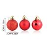 24pcs/Red Christmas Ball Box Christmas Tree Decoration Set Christmas Tree Ornaments Shiny Matte Sequin Garland Decoration Hangin