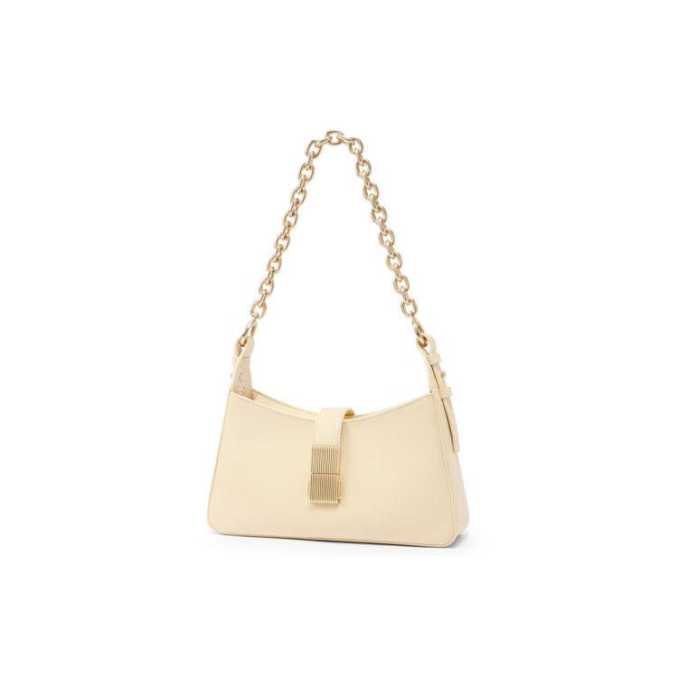Charles & Keith Fashion Minimalist Trendy Chain Faux Leather Shoulder Bag Women Shoulder Bag Black Beige Green CK2-20781726-1