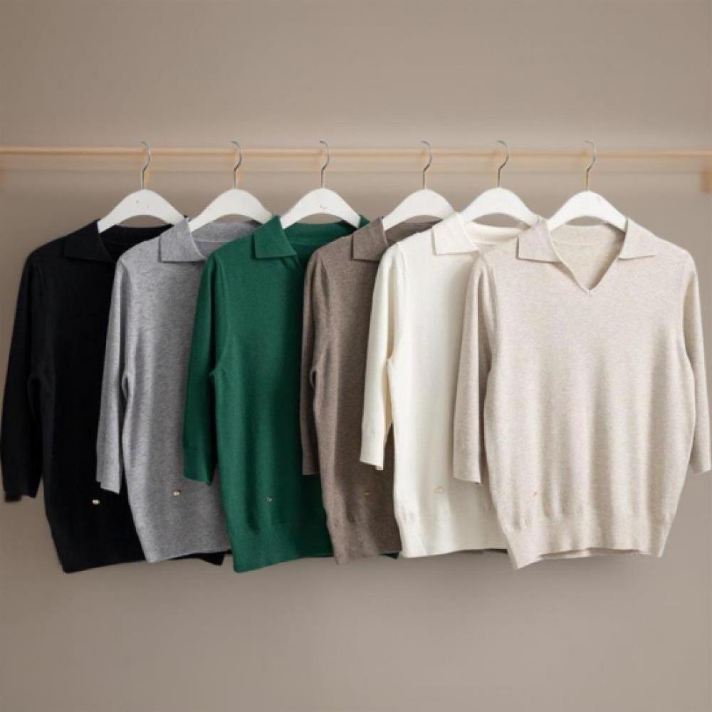New ArriValS Open Run Women S V Neck Collar KniT T ShirT auTumn 7 8