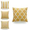 Premium Quality Mustard Yellow Geometric Cushion Cover For Seasonal Charm