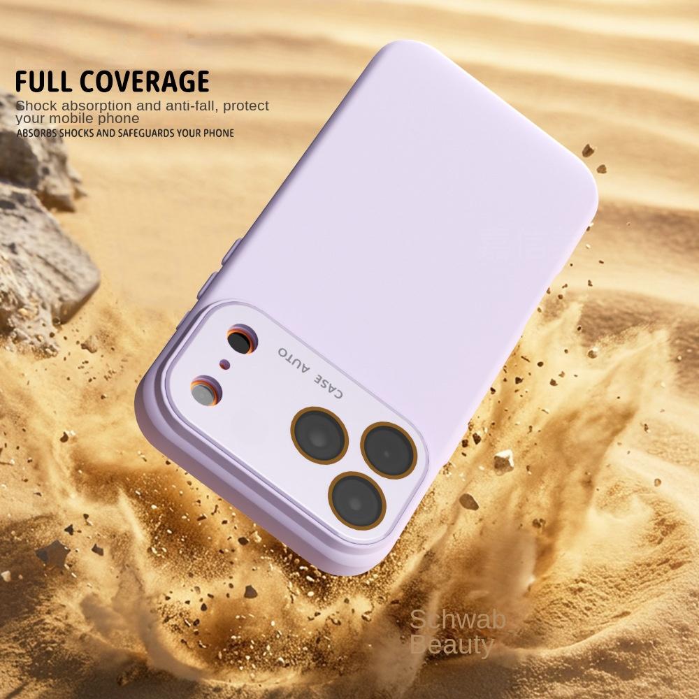 Compatible with iPhone 17 Pro Max Case, iPhone 17 Pro Frosted Matte Solid Color Camera Lens Protector Full Coverage Shockproof Magnetic