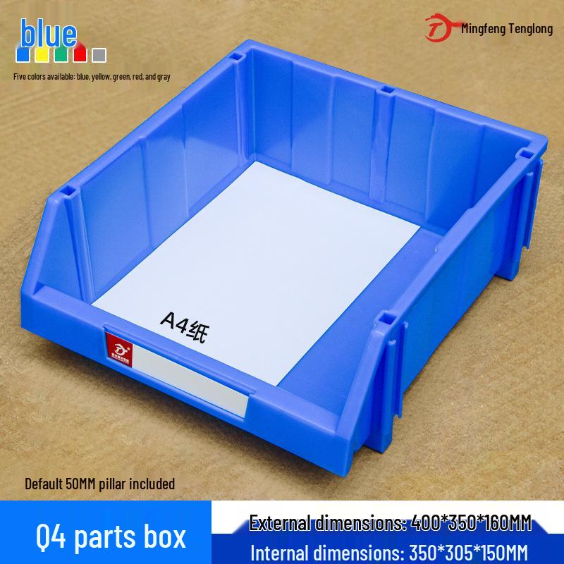 Angled Entry Heavy-Duty Plastic Storage and Organizer Box for Components and Hardware